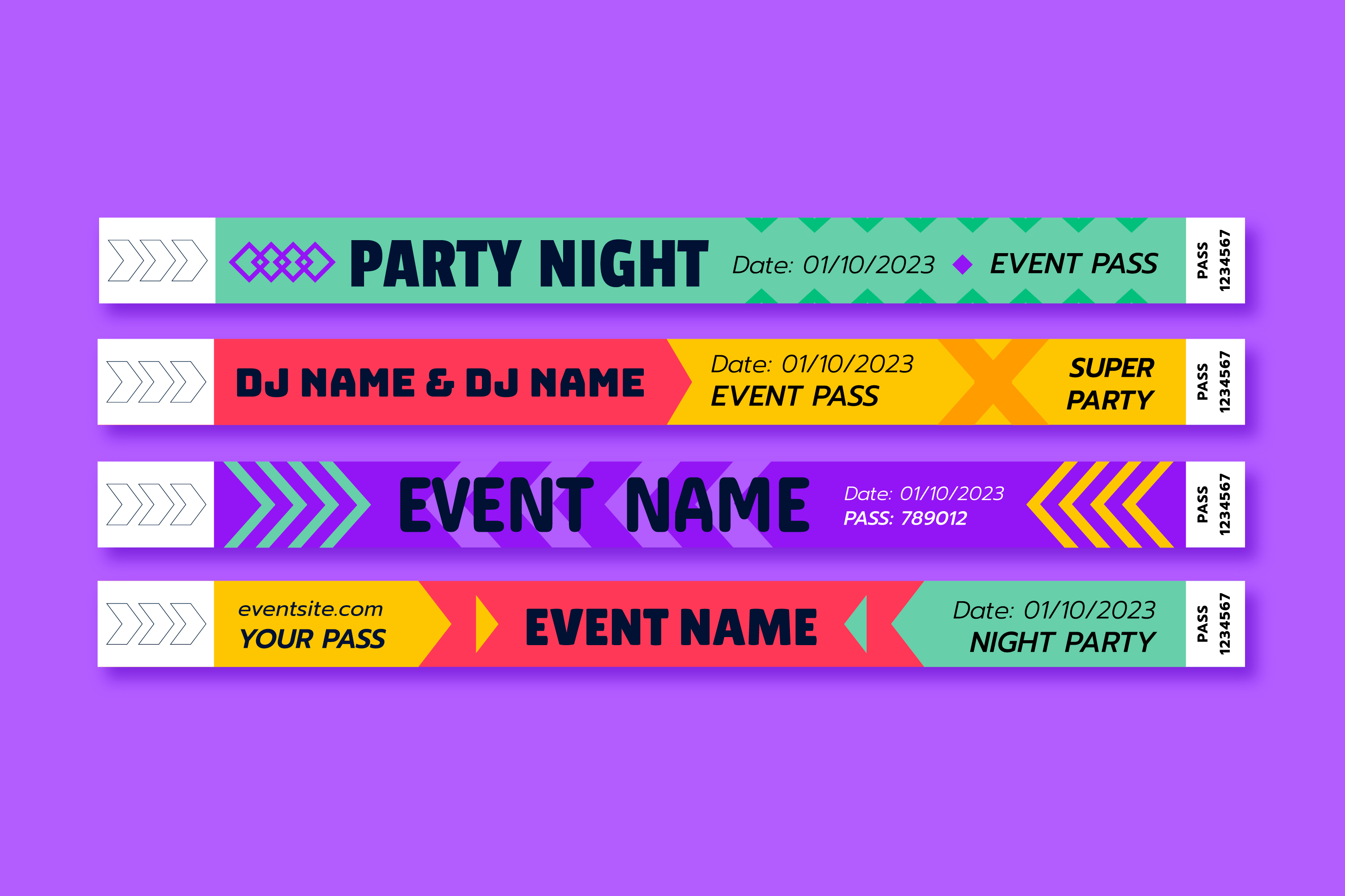 Pulseras para eventos